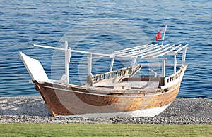 Dhow, traditional fishing boat of Bahrain