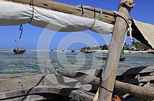 Dhows / Boats & Coastline at Nungwi, Zanzibar, Tanzania