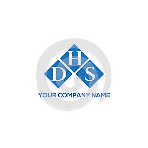 DHS letter logo design on WHITE background. DHS creative initials letter logo concept. DHS letter design