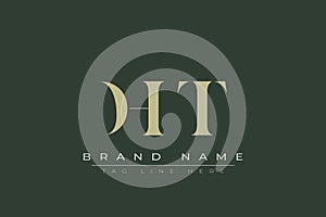 DHT abstract letter logo design