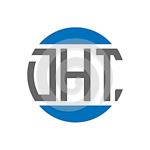 DHT letter logo design on white background. DHT creative initials circle logo concept. photo