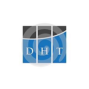 DHT letter logo design on WHITE background. DHT creative initials letter logo concept. DHT letter design.DHT letter logo design on photo