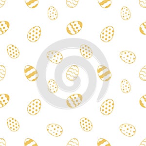 Easter Eggs with seamless ornament pattern, Vector