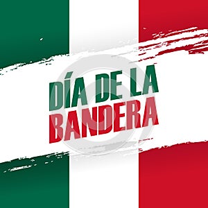 Dia de la Bandera, Mexico Flag Day holiday banner. 24th february. photo