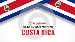 Dia de la Independencia Costa Rica, poster with flags photo