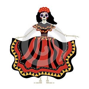 Dia de los muertos Calavera Katrina icon.