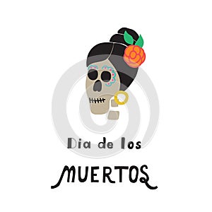 Dia De Los MuertosDay of the dead lettering. Illustration for poster,banner, card