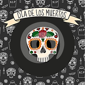 Dia de muertas background, great design for any purposes. Vector eps10.