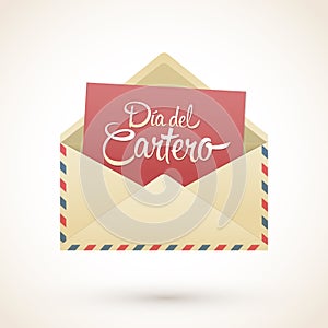Dia del Cartero - Mailman day spanish text photo