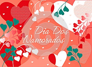 Dia Dos Namorados trendy color greeting cards