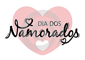 Dia dos Namorados typography card