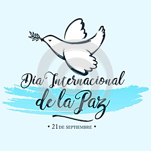 Dia internacional de la Paz, International day of Peace spanish translation