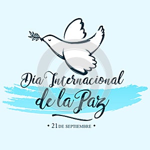 Dia internacional de la Paz, International day of Peace spanish translation photo