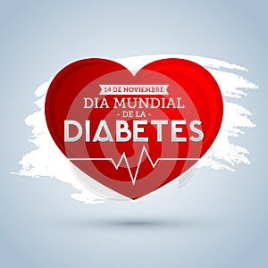 Dia mundial de la Diabetes - World Diabetes Day 14 november spanish text photo