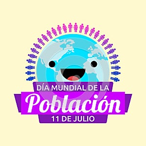 Dia Mundial de la Poblacion, World Population Day spanish text photo