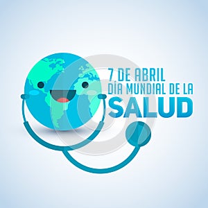 Dia mundial de la Salud - World health day april 7 spanish text photo