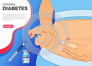 Diabetes Concept with Insulin Pen Injection