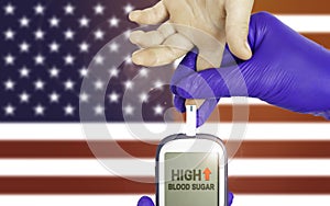 Diabetes mellitus problem in the United States of America. Blood sugar control.