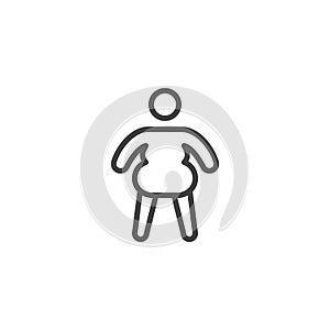 Diabetes obesity line icon