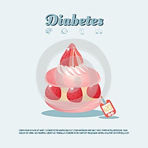 Diabetes patient treatment Concept. Blood glucose testing meter.