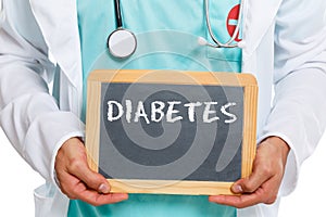 Diabetes sugar disease doctor ill illness health slate