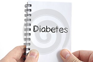 Diabetes text concept