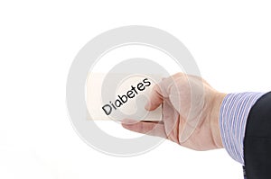 Diabetes text concept