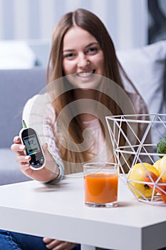 Diabetic with good glucose level