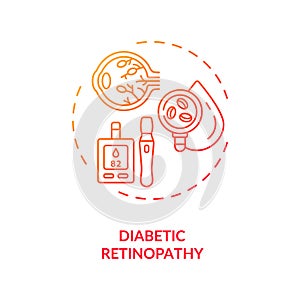 Diabetic retinopathy concept icon photo