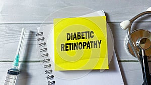 Diabetic Retinopathy writing concept photo