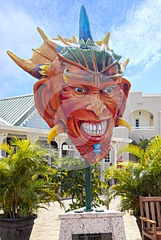 Diablo Cojuelo de la Vega Real Mask Statue in Amber Cove