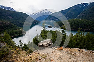 Diablo Lake at North Cascades National Park in Washington State during spring