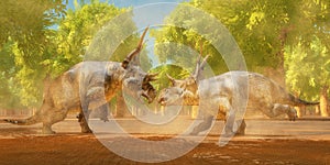 Diabloceratops Dinosaur Fight