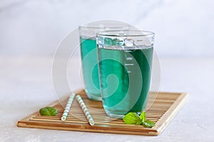 Diabolo menthe, french popular non-alcoholic cold drink