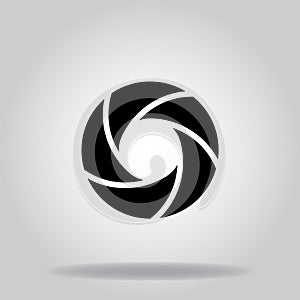 Diafragma icon or logo in  glyph photo