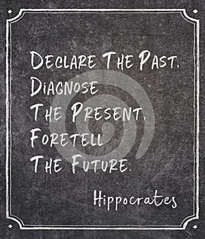 Diagnose Hippocrates quote