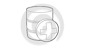 Diagnosis database icon animation