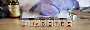 Diagnosis of diabetes mellitus and prescription of treatment doctor