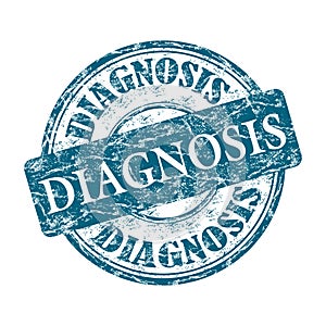 Diagnosis grunge rubber stamp