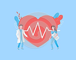 Diagnosis of heart disease concept.