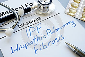 Diagnosis IPF idiopathic pulmonary fibrosis