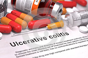 Diagnosis - Ulcerative Colitis. Medical Concept photo