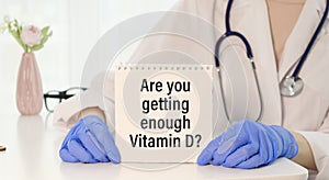 Diagnosis of vitamin D. The concept of medicine