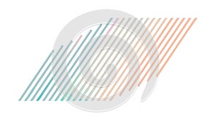 Diagonal Abstract Colored Lines Pattern, vector design Generative AI