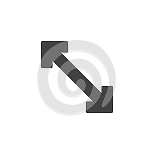 Diagonal arrow vector icon