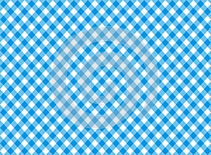 Diagonal blue tablecloth seamless pattern