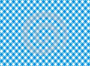 Diagonal blue tablecloth seamless pattern