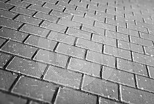 Diagonal bricked wall perspective backdrop