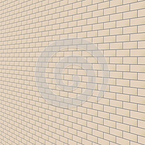 Diagonal brown brick wall texture with a perspective