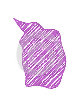 Diagonal Chalk Squiggle Speech Bubble